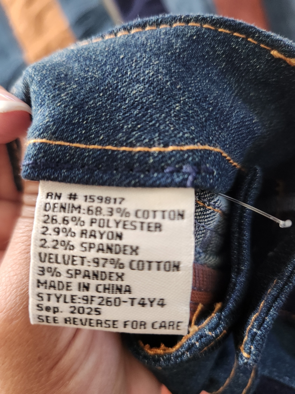 NWOT Altar'd State Flare Jeans Multi Colored Striped Bohemian Festival sz 25x31 - Picture 9 of 10